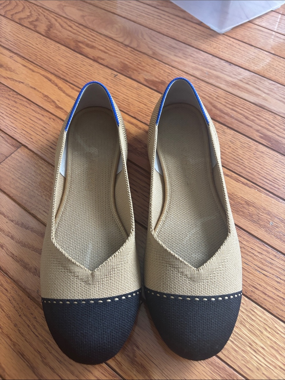 Rothy’s Tan and Black Ballet Flats size 9